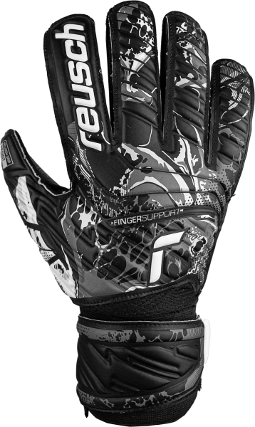 Reusch Attrakt Resist Finger Support 5370610 7700 black front